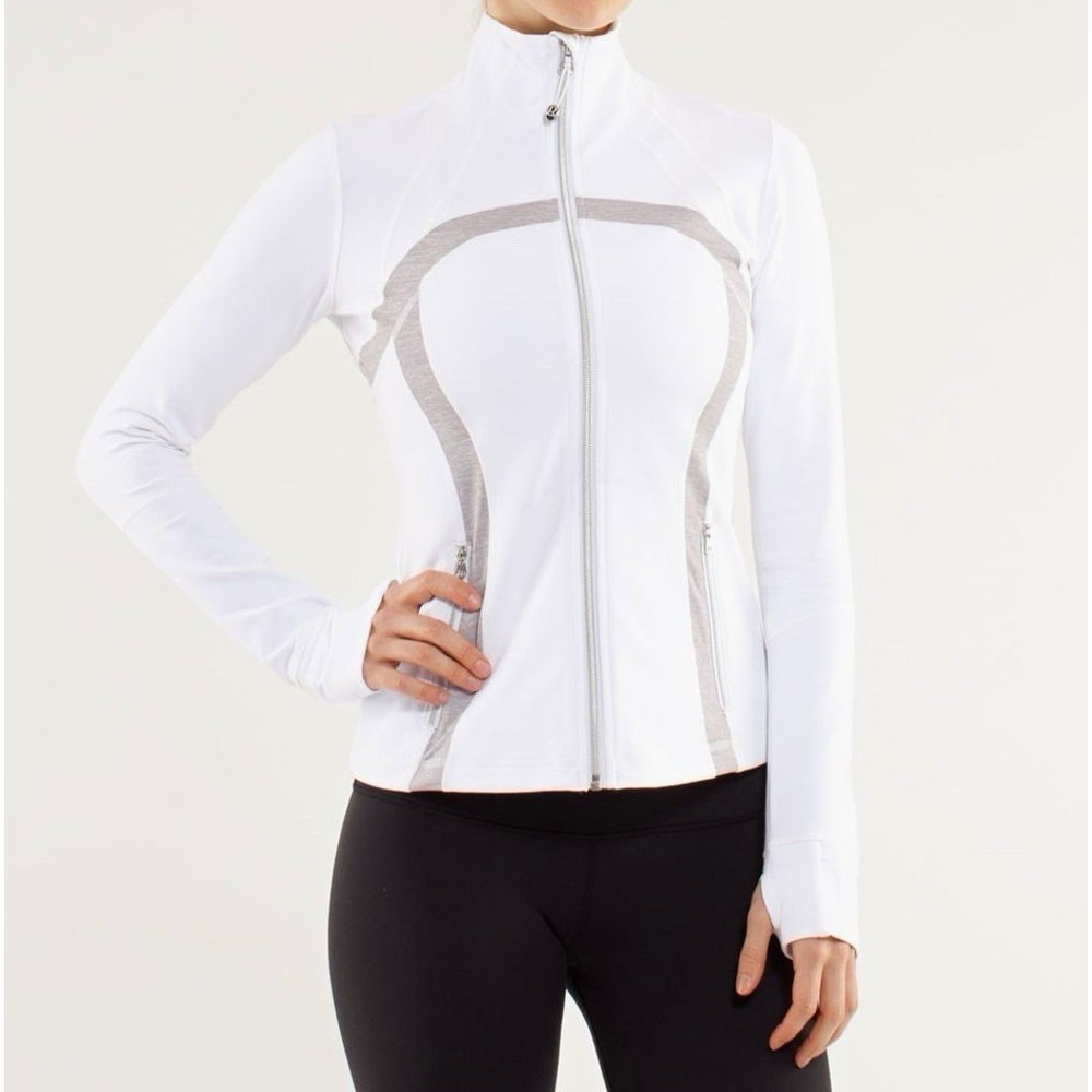 Lululemon Define Jacket White / Gray Women's size 4